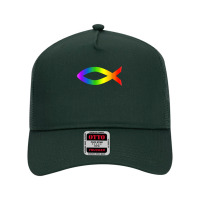 Ichthys Rainbow Christian Fish Symbol Homosexuality T Shirt Mesh Back Trucker Hat | Artistshot