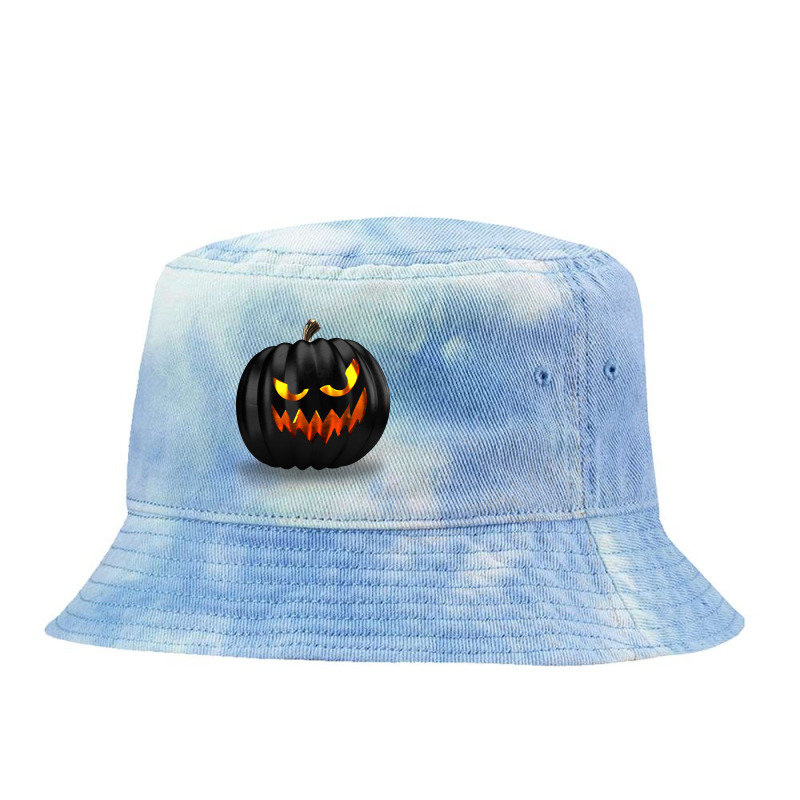 Scary Jack O Lantern Halloween Tie Dyed Bucket Hat | Artistshot