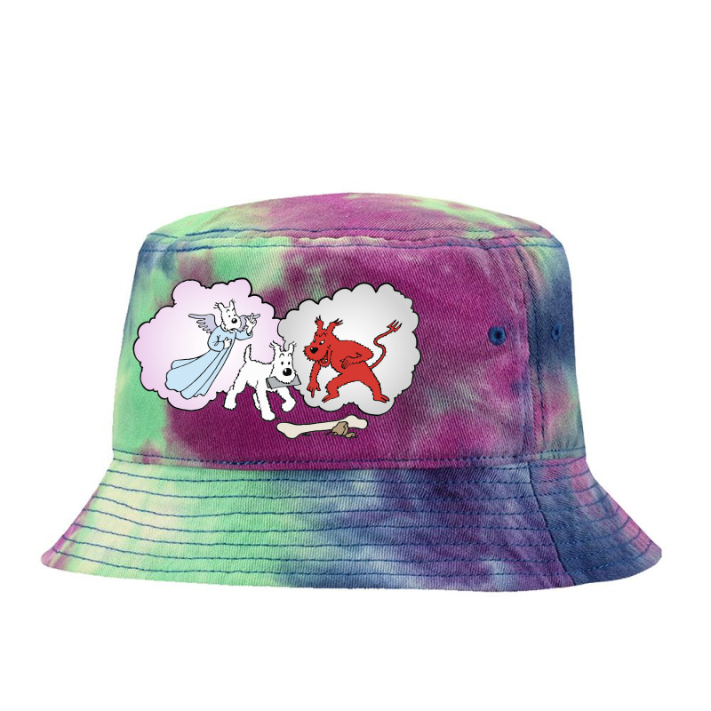 Angel Or Devil? Tie Dyed Bucket Hat by graphictor | Artistshot