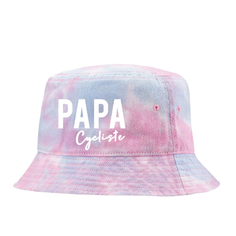 Papa Cycliste Tie Dyed Bucket Hat | Artistshot