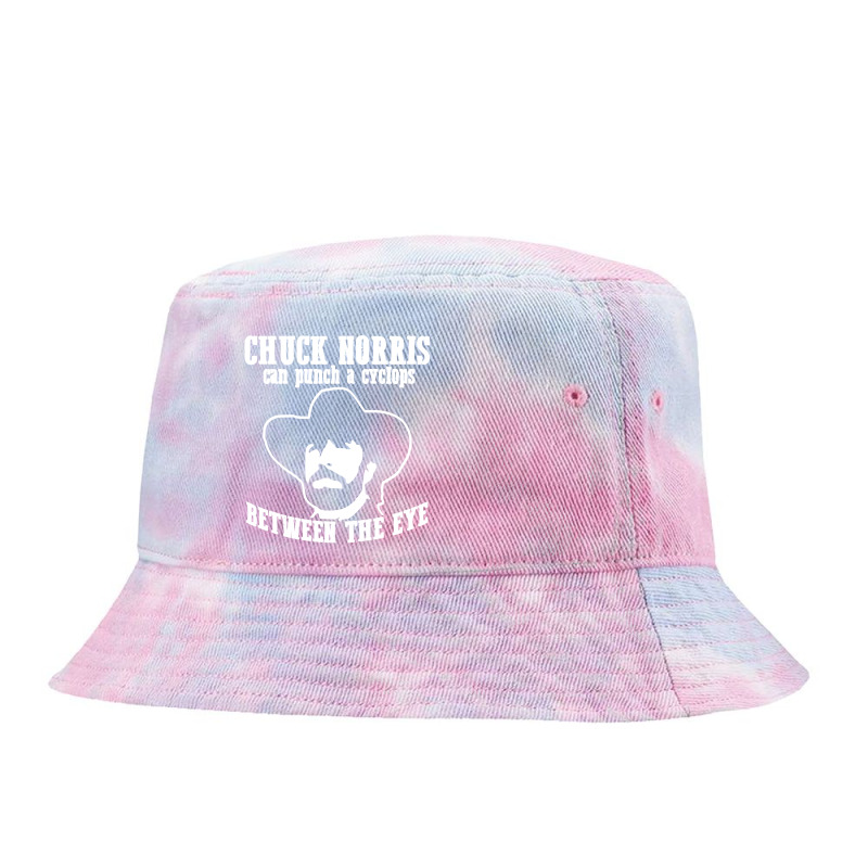 Chuck Norris Can Punch A Cyclops Between The Eye Tie Dyed Bucket Hat by gedongbayi | Artistshot