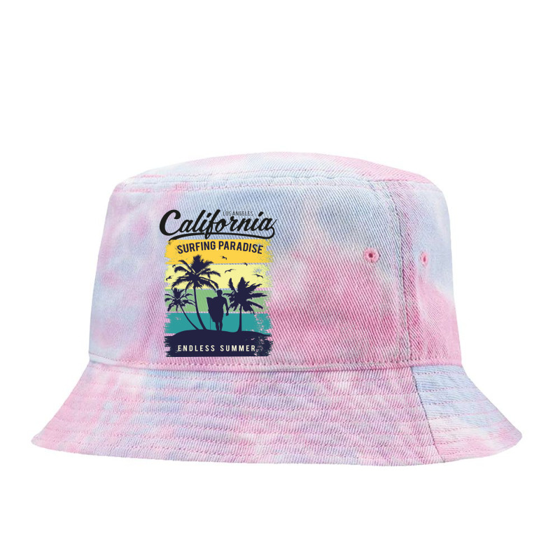 California Surfing Paradise,seal Beach California California Beach Sur Tie Dyed Bucket Hat by nbobatiga | Artistshot