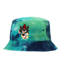 Black Super Hedgehog Running Forward Tie Dyed Bucket Hat | Artistshot