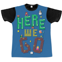 Mario - Here We Go Graphic T-shirt | Artistshot