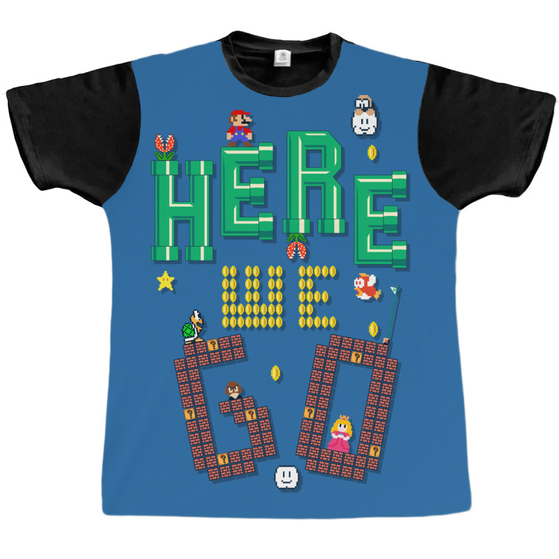 Mario - Here We Go Graphic T-shirt by Faissal Thomas | Artistshot