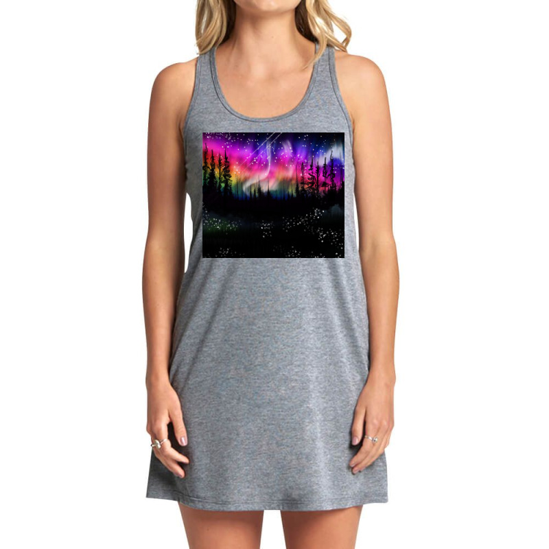 Northern Lights Tank Dress by Oma's Magic World | Artistshot