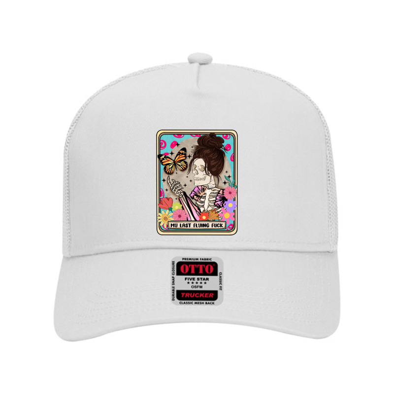 The Last Flying Fuck Funny Tarot Card Mesh Back Trucker Hat by Oma's Magic World | Artistshot