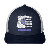 Mom Wife Esophageal Cancer Warrior Vintage Sunflower T Shirt Snapback Trucker Cap | Artistshot