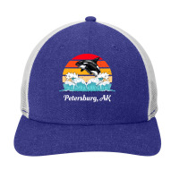 Petersburg T  Shirt Petersburg Alaska Distressed Orca Killer Whale Wav Snapback Trucker Cap | Artistshot