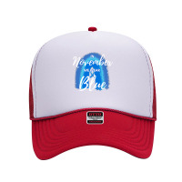 Diabetes In November We Wear Blue Diabetes Awareness Rainbow 169 Foam Trucker Hat | Artistshot