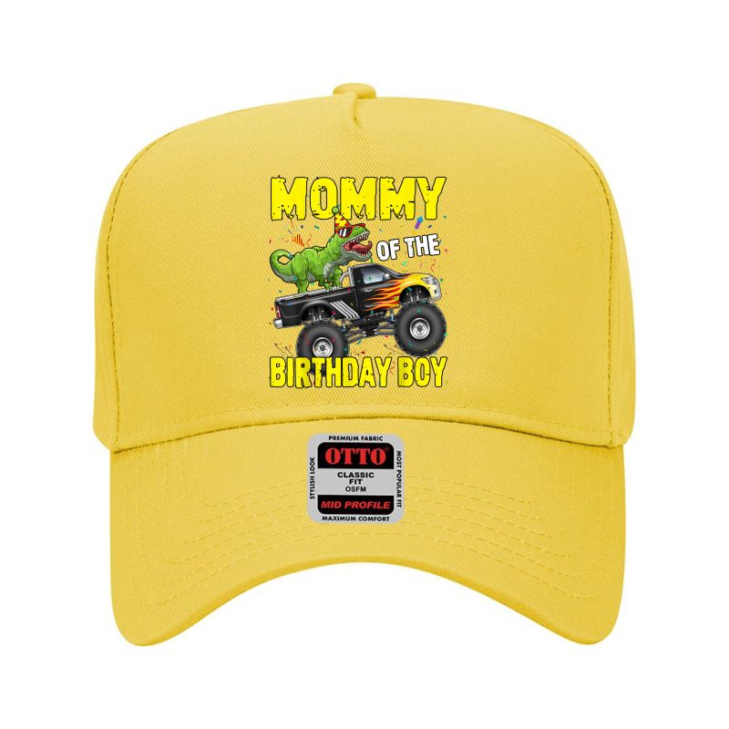 Mommy Of The Birthday Boy Dinosaurs T Rex Monster Truck Characters Car Adjustable Baseball Cap | Artistshot