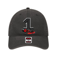 Kids 1 Years Old Kid Race Track Number Racing Car Birthday T Shirt Dyed Cap | Artistshot