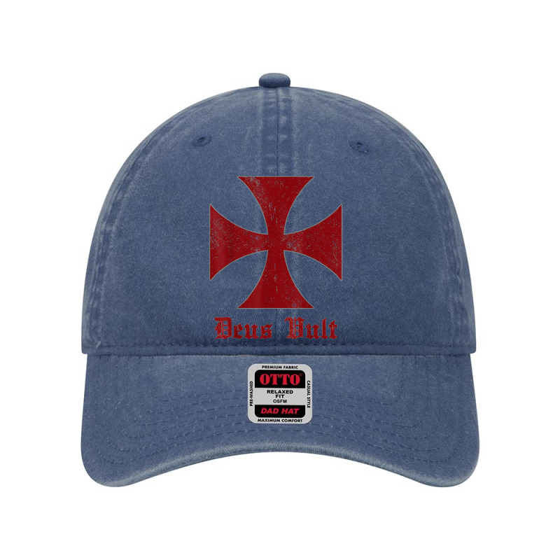 Deus Vult Templar Order Knights Templar Holy Cross Helmet T Shirt Dyed Cap | Artistshot