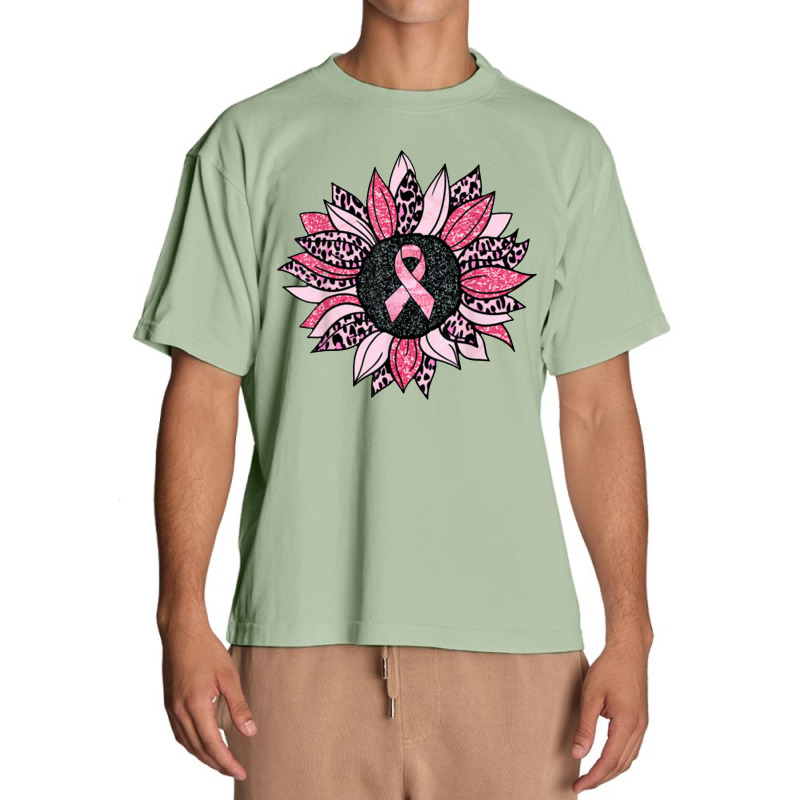 Sunflower Pink Cancer Awareness Women Warrior Urban Heavy T-shirt | Artistshot