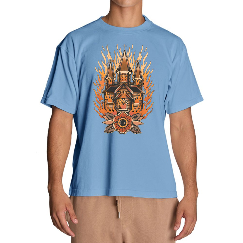 Burning Church, Burning Church Art, Burning Church Vintage, Burning Ch Urban Heavy T-shirt | Artistshot