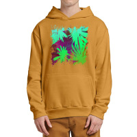 Palm Trees Art T  Shirt Palm Tree Silhouette Stormy Sky Abstract Backg Urban Pullover Hoodie | Artistshot