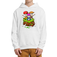 Hippie Mushrooms Fishing Forest Fungi Foraging Mycology T Shirt Urban Pullover Hoodie | Artistshot