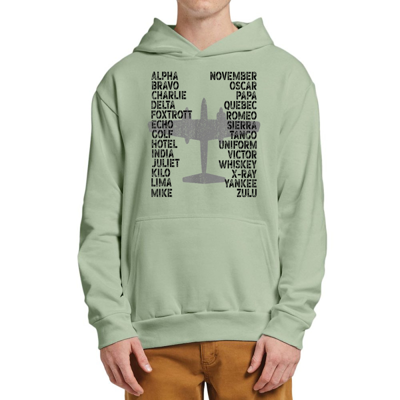 Phonetic Alphabet Airplane Pilot Flying Aviation Plane T-shirt Urban Pullover Hoodie | Artistshot