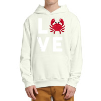 I Love Crabs Cute Crab Lover Crustacean Seafood Crab Urban Pullover Hoodie | Artistshot