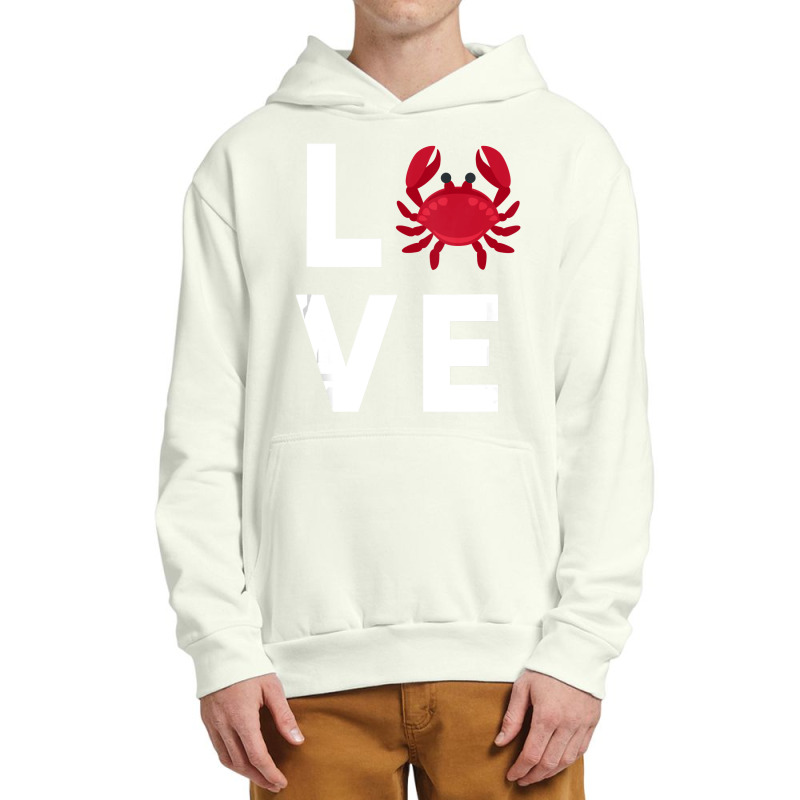 I Love Crabs Cute Crab Lover Crustacean Seafood Crab Urban Pullover Hoodie | Artistshot