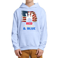 Patriotic Bowling 4th Of July Red Strike & Blue Usa Flag Urban Pullover Hoodie | Artistshot