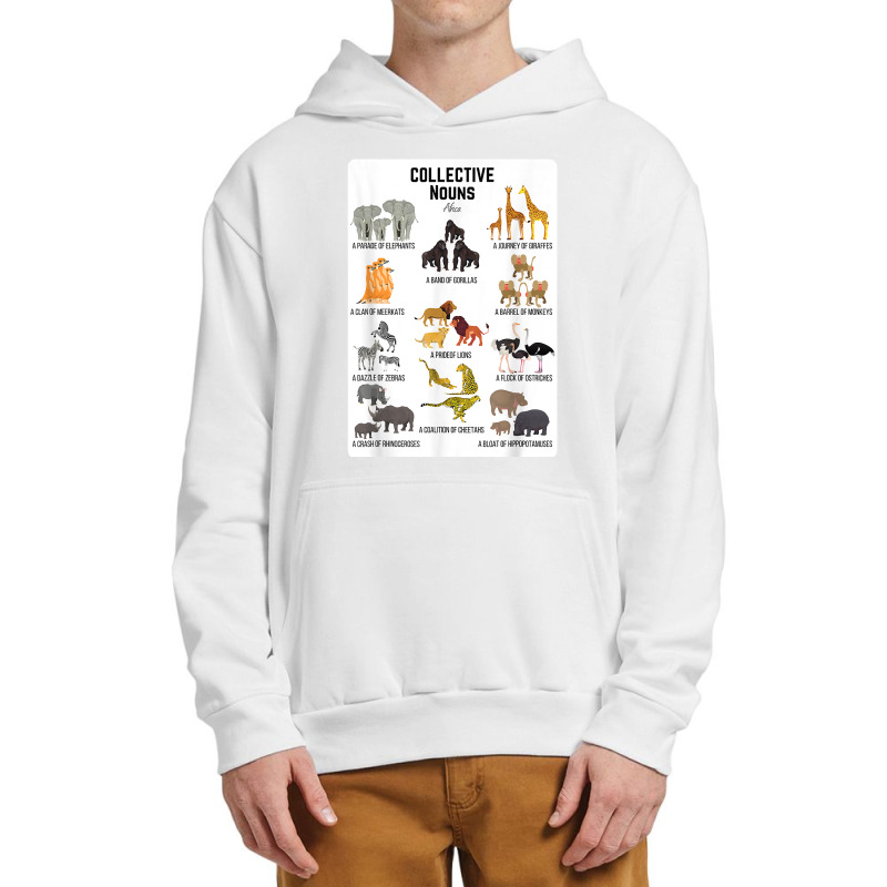 Collective Nouns Africa Animal Family Group Endangered T Shirt Urban Pullover Hoodie by cm-arts | Artistshot