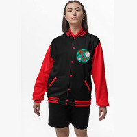 Baseball With Sunflower Round Earrings Bomber Jacket | Artistshot