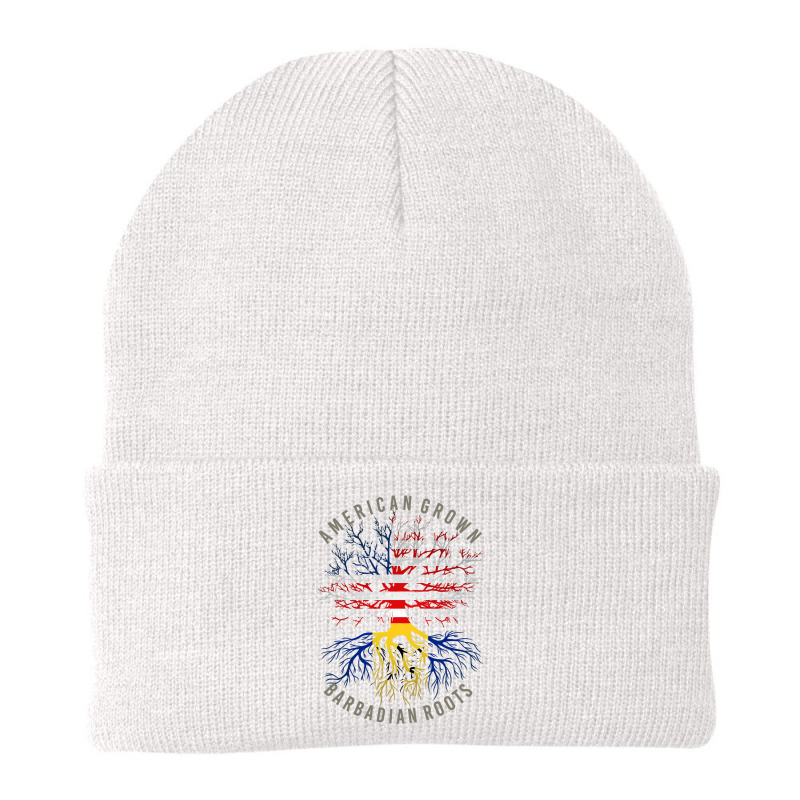 American Grown Barbadian Roots Usa Barbados Flag Heritage T Shirt Beanie by ChristineWeber89 | Artistshot