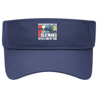 Mens Never Underestimate An Old Man With A Side By Side Utv T Shirt Visor Hat | Artistshot