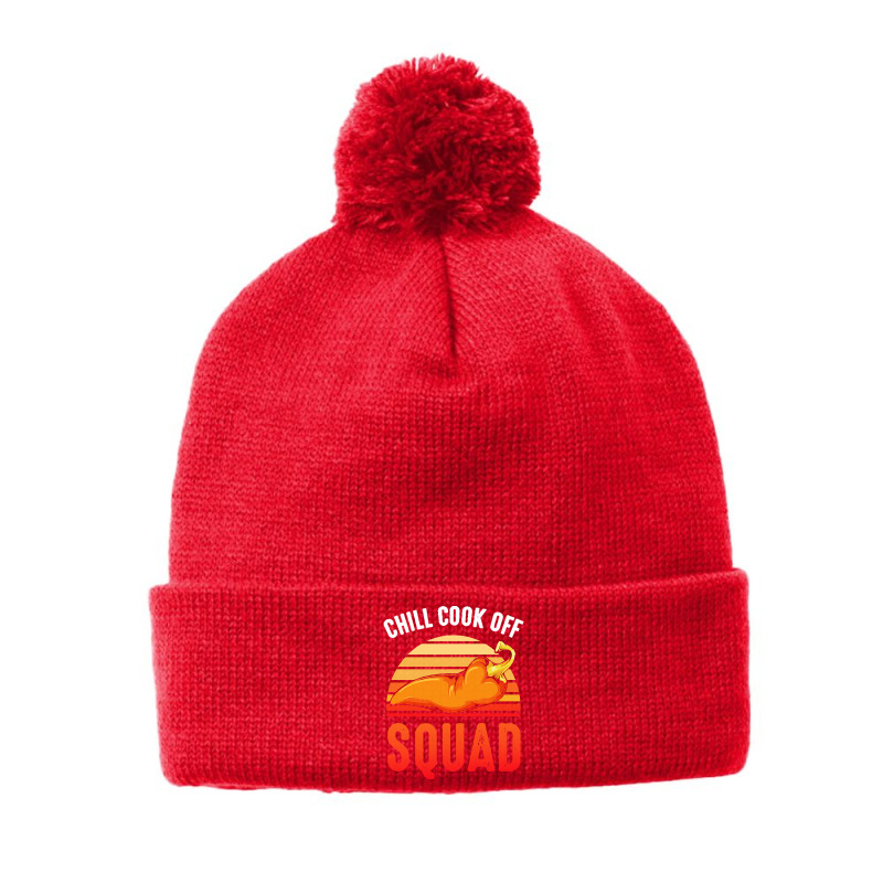 Chili T  Shirt Chili Cook Off Squad   Retro Style Chili Pepper Vintage Pom Pom Beanie by armoutcome | Artistshot