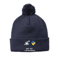 Funny Python Java Programmer Bilingual Coder Gift Tee Pom Pom Beanie | Artistshot