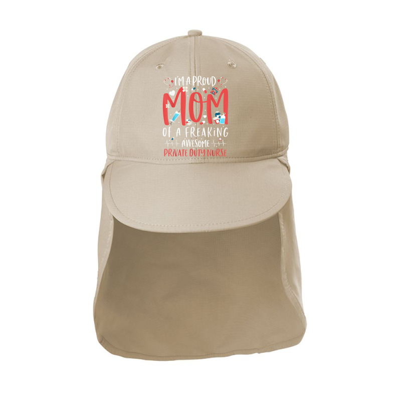 Proud Mom Of A Freaking Awesome Private Duty Mothers Day T Shirt Sun Shade Cap by MoczoTenleigh | Artistshot