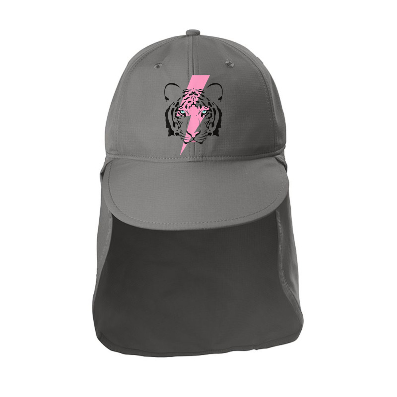 Tiger And Hot Pink Lightning Bolt T Shirt Sun Shade Cap by AshleyPenez | Artistshot