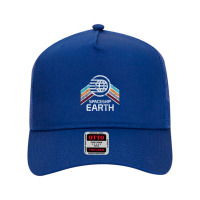 Vintage Spaceship Earth With Distressed Mesh Back Trucker Hat | Artistshot