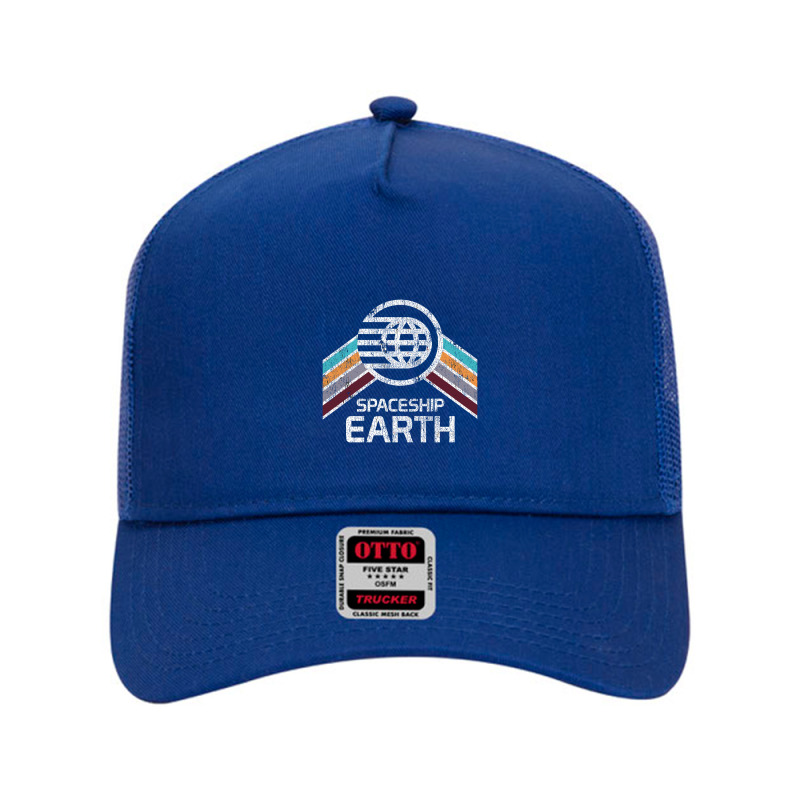 Vintage Spaceship Earth With Distressed Mesh Back Trucker Hat by bapau | Artistshot