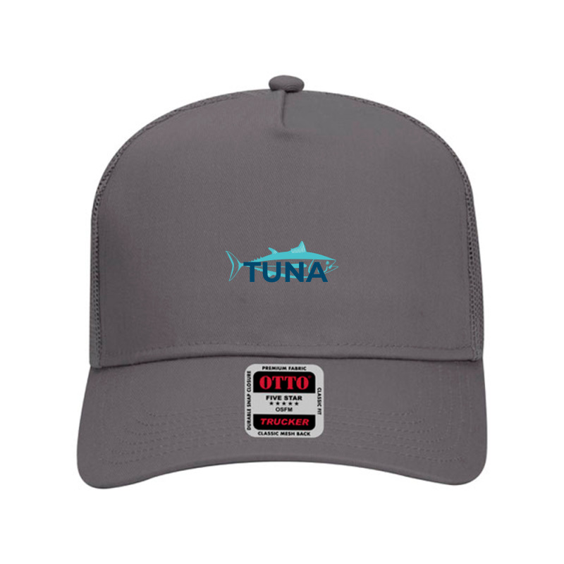 Line Art Blue Tuna Illustration Mesh Back Trucker Hat | Artistshot