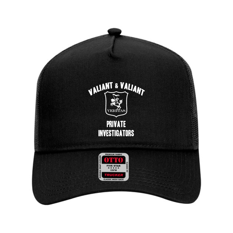 Valiant And Valiant Private Investigators Mesh Back Trucker Hat by Menelz | Artistshot