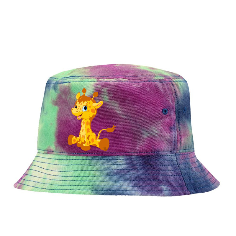 Giraffe Jungle Animal Tie Dyed Bucket Hat by henrylogan990 | Artistshot