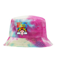 Today Not Jesus Satan Goat Satanic Tie Dyed Bucket Hat | Artistshot