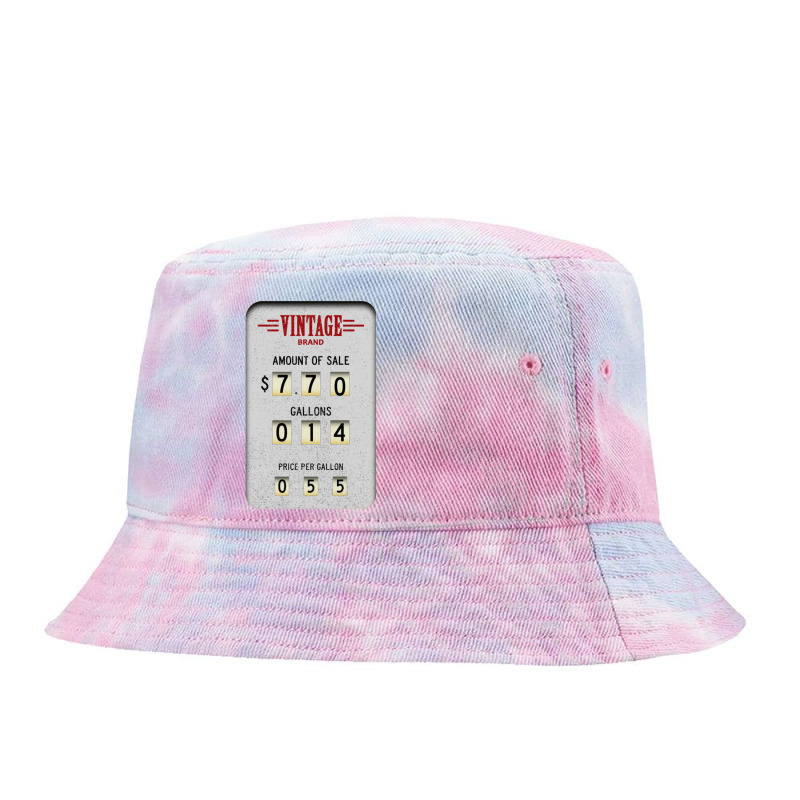 Vintage Gas Pump   Gasoline Pump Tie Dyed Bucket Hat | Artistshot