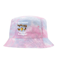 Chicken Cock I Love Chickens They Poop Breakfast Funny Chicken Farmer Tie Dyed Bucket Hat | Artistshot