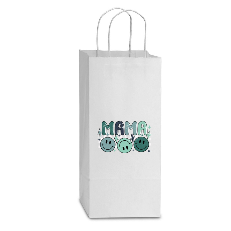 Grunge Boy Mama Double Wine Paper Bag - 6 1/2 X 3 1/2 X 12 3/8 | Artistshot