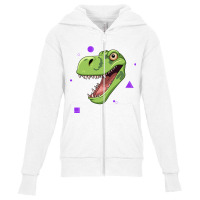 Ferocious T-rex Head Youth Zipper Hoodie | Artistshot