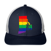 Rhode Island Rainbow Flag Map Gay Pride Lesbian Lgbt Snapback Trucker Cap | Artistshot