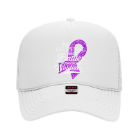 Alzheimers Awareness T  Shirt God Gives The Hardest Battles Strongest Foam Trucker Hat | Artistshot