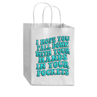 I Hope You Fall Down With Your Hands In Your Pocke Cub Paper Bag - 8 X 4 1/2 X 10 1/4 | Artistshot