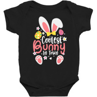 Easter Ears T  Shirt Coolest Bunny In Town Cute Easter Ears Clothes Fo Baby Bodysuit | Artistshot