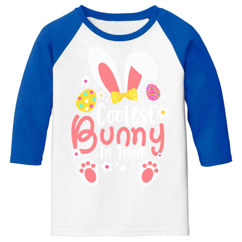 Easter Ears T  Shirt Coolest Bunny In Town Cute Easter Ears Clothes Fo Youth 3/4 Sleeve by alexandrea99751 | Artistshot