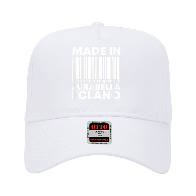 Made In Mirabella Eclano Barcode T Shirt Adjustable Baseball Cap | Artistshot