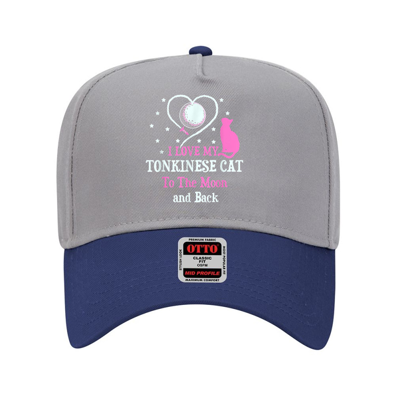 I Love My Tonkinese Cat To Moon Cat Lover Funny Kitten T Shirt Adjustable Baseball Cap | Artistshot